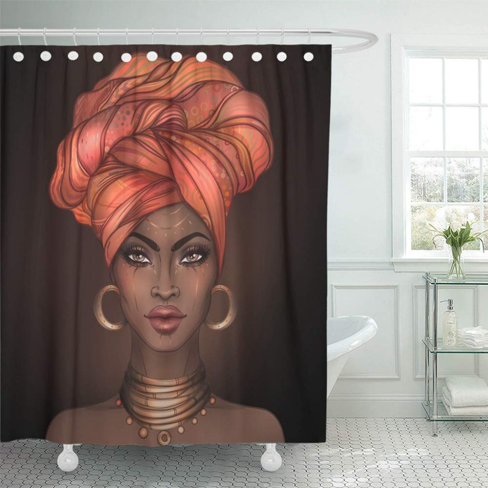 African Beauty Fabric Tapasty or Shower Curtain - Picture 4 of 4